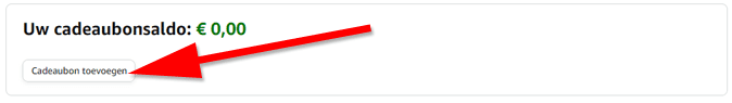 Amazon.nl gift card inwisselen - stap 3