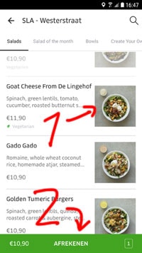 UberEATS bestellen met iDEAL