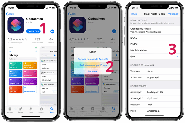 Apple ID aanmaken zonder creditcard