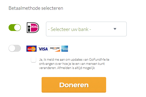 iDEAL ondersteuning op Gofundme