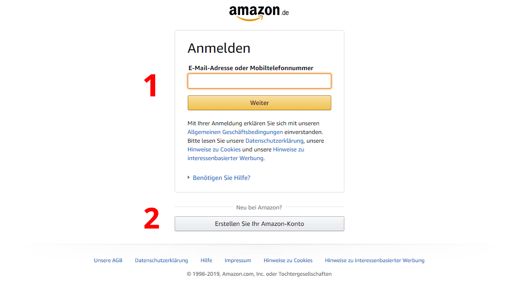Inloggen bij Amazon Prime