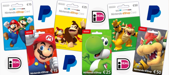 Nintendo eShop met iDEAL of PayPal betalen