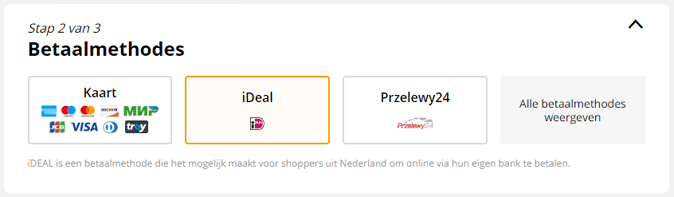 AliExpress iDEAL betalingen: stap met iDEAL betalen